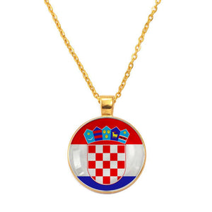 Croatia Flag Necklace