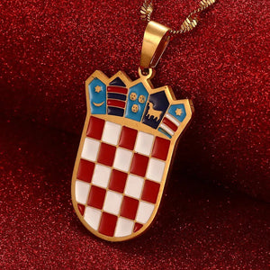 Croatia Flag Necklace