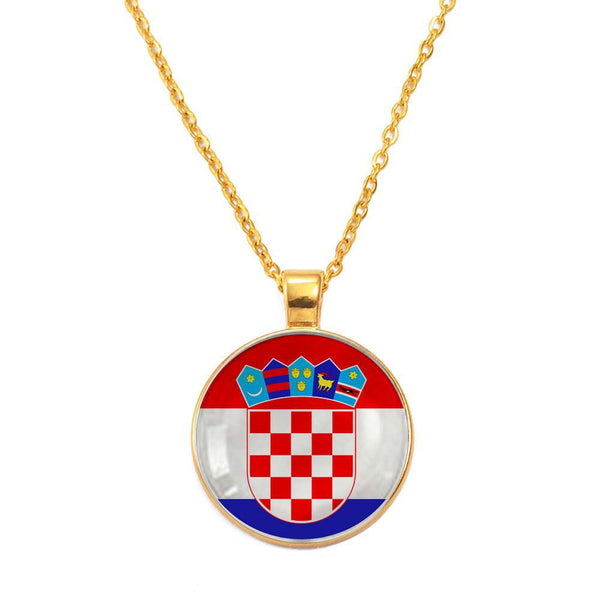 Croatia Flag Necklace