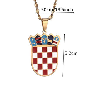 Croatia Flag Necklace