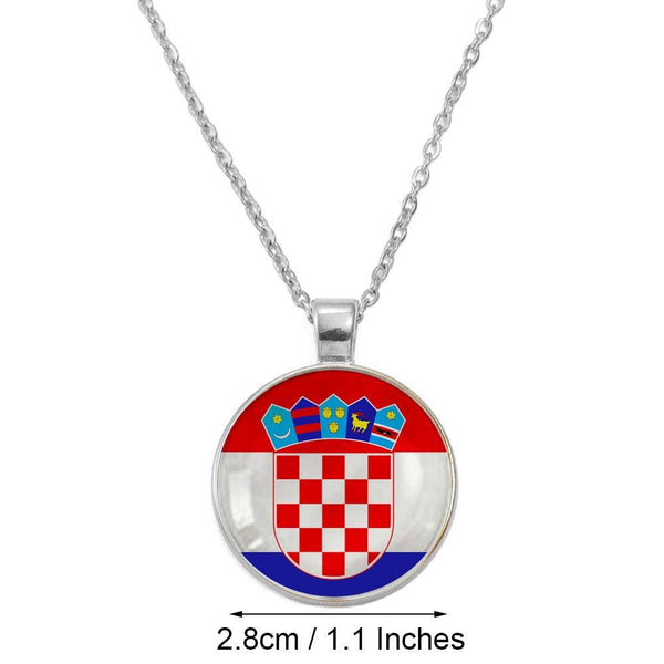 Croatia Flag Necklace