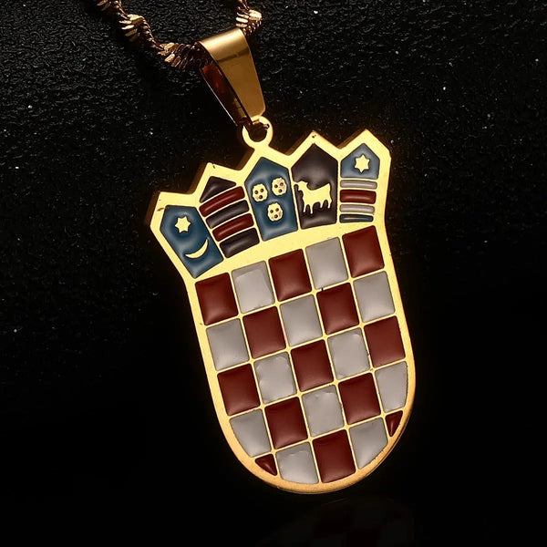 Croatia Flag Necklace