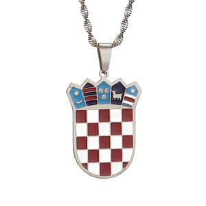 Croatia Flag Necklace