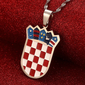 Croatia Flag Necklace