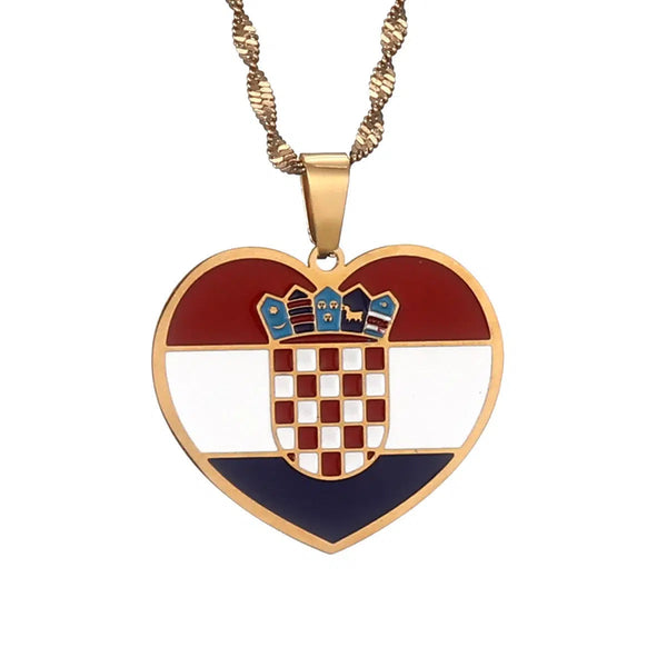 Croatia Flag Necklace