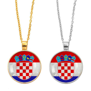 Croatia Flag Necklace