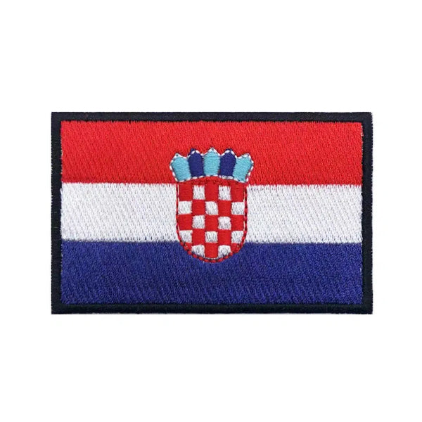 Croatia Flag Patch - Iron On/Hook & Loop Patch