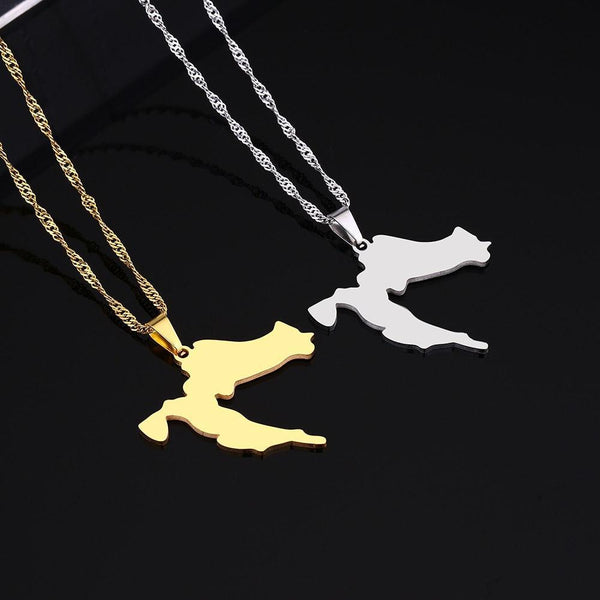 Croatia Map Necklace