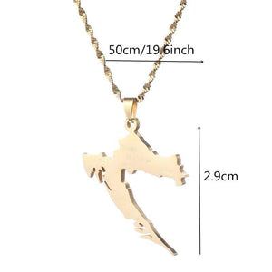 Croatia Map Necklace