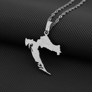 Croatia Map Necklace