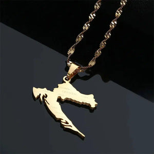 Croatia Map Necklace