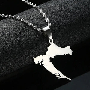 Croatia Map Necklace