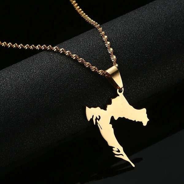 Croatia Map Necklace