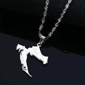 Croatia Map Necklace