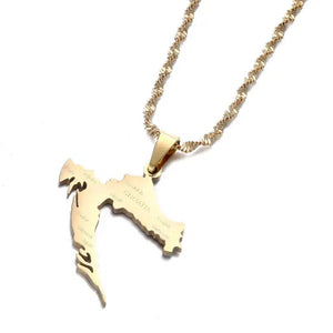 Croatia Map Necklace