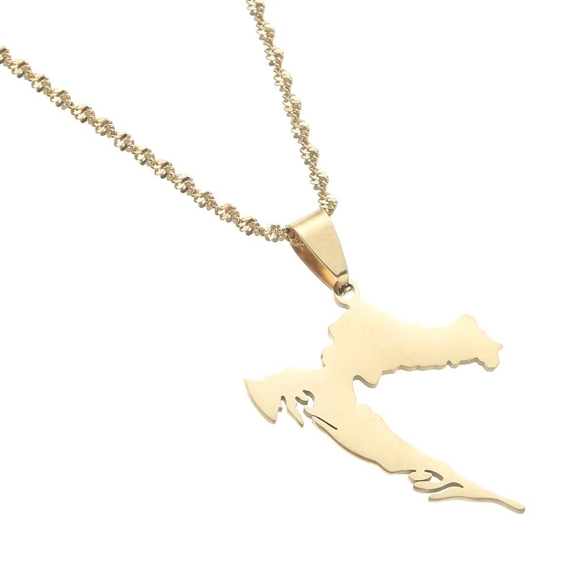 Croatia Map Necklace