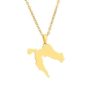 Croatia Map Necklace