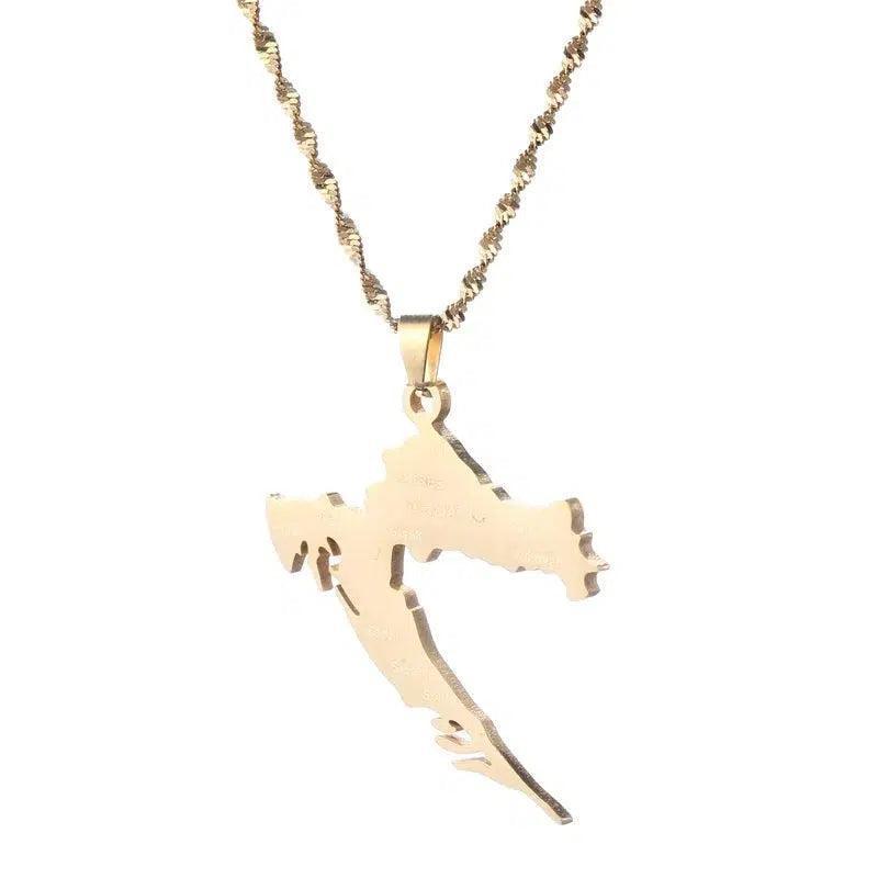 Croatia Map Necklace
