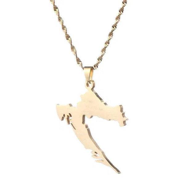 Croatia Map Necklace