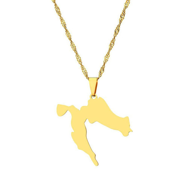 Croatia Map Necklace