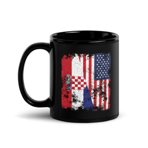 Croatia USA Flag - Half American Mug