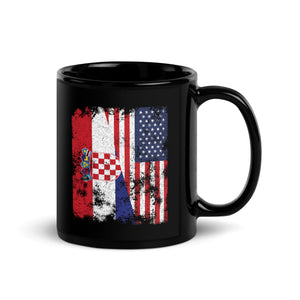 Croatia USA Flag - Half American Mug