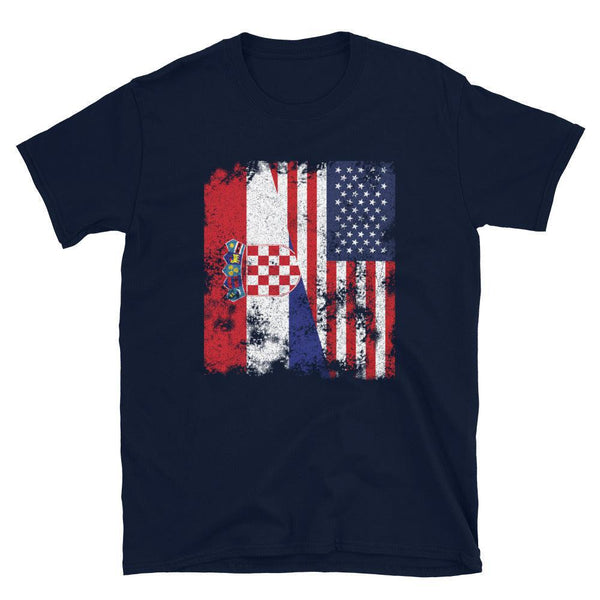 Croatia USA Flag - Half American T-Shirt