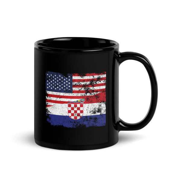 Croatia USA Flag Mug