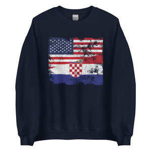 Croatia USA Flag Sweatshirt