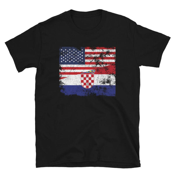 Croatia USA Flag T-Shirt