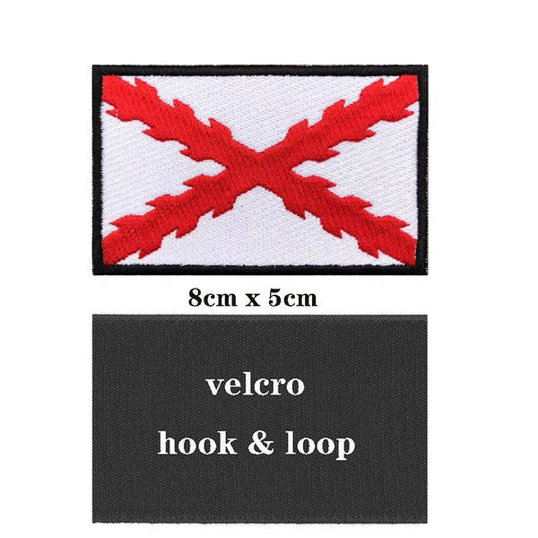 Cross of Burgundy Flag Patch - Iron On/Hook & Loop Patch