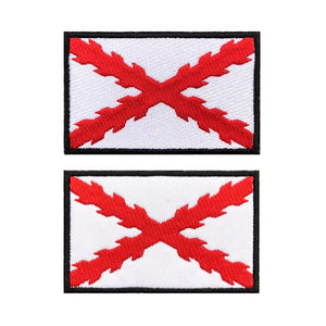 Cross of Burgundy Flag Patch - Iron On/Hook & Loop Patch