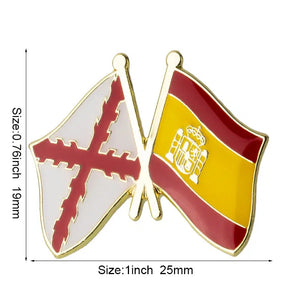 Cross of Burgundy Spain Flag Lapel Pin - Enamel Pin Flag