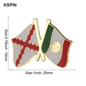 Cross of Burgundy Spain Flag Lapel Pin - Enamel Pin Flag