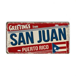 Cuba, Bahamas, Jamaica & Dominican Flag License Plate Collection