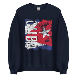 Cuba Flag - Distressed Flag Sweatshirt