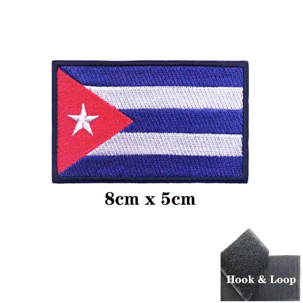 Cuba Flag Patch - Iron On/Hook & Loop Patch