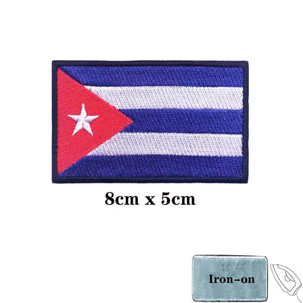 Cuba Flag Patch - Iron On/Hook & Loop Patch