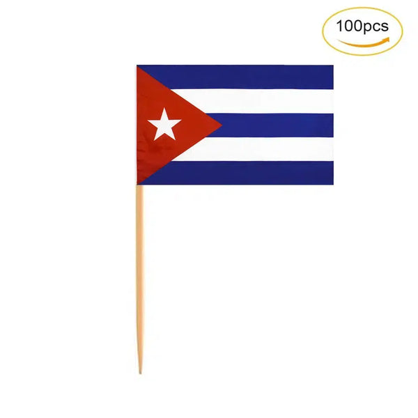 Cuba Flag Toothpicks - Cupcake Toppers (100Pcs)