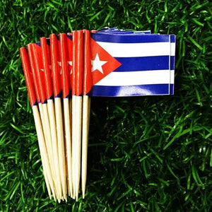 Cuba Flag Toothpicks - Cupcake Toppers (100Pcs)