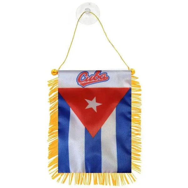 Cuba Hanging Flag for Car - Small Rearview Mirror Flag