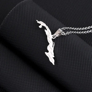 Cuba Map Necklace