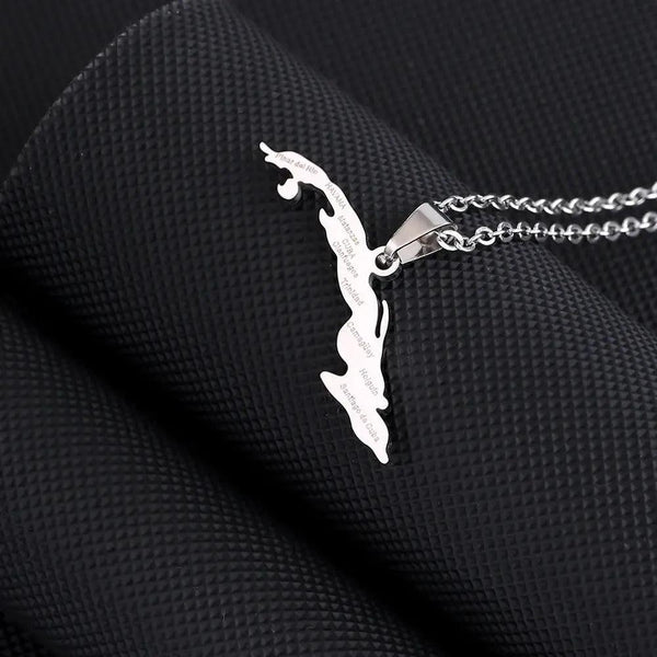 Cuba Map Necklace