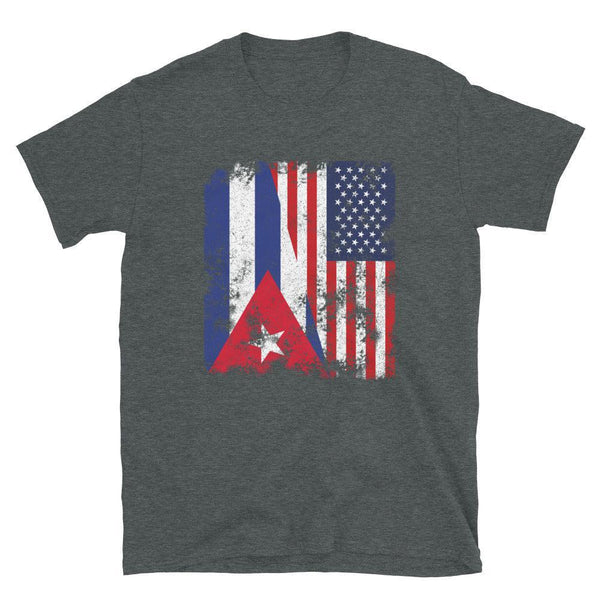 Cuba USA Flag - Half American T-Shirt