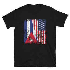 Cuba USA Flag - Half American T-Shirt