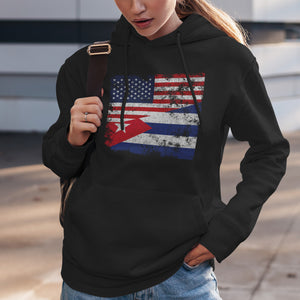 Cuba USA Flag Hoodie