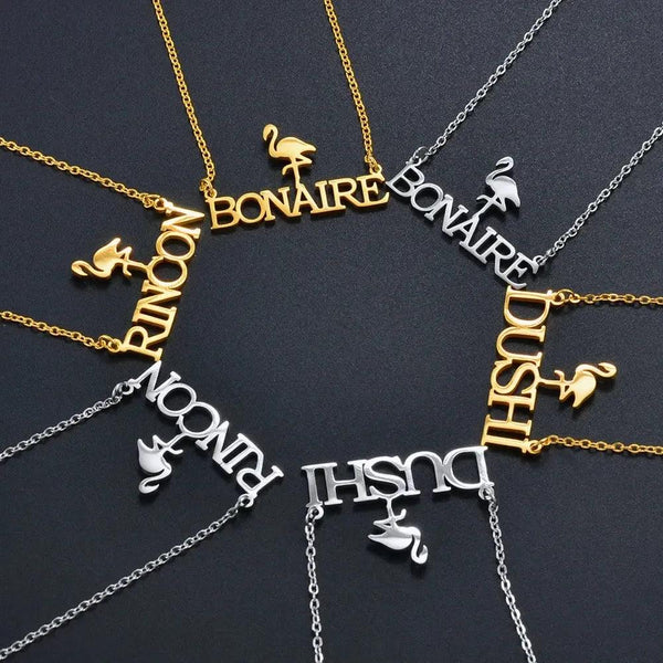 Curacao, Bonaire, Rincon, Dushi Pendant Necklaces