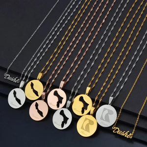 Curacao, Bonaire, Rincon Map Necklace Collection