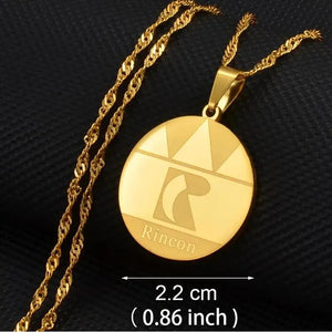 Curacao, Bonaire, Rincon Map Necklace Collection