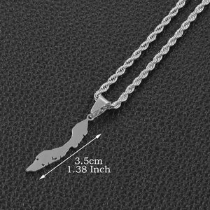 Curacao Flag Map Necklace Collection